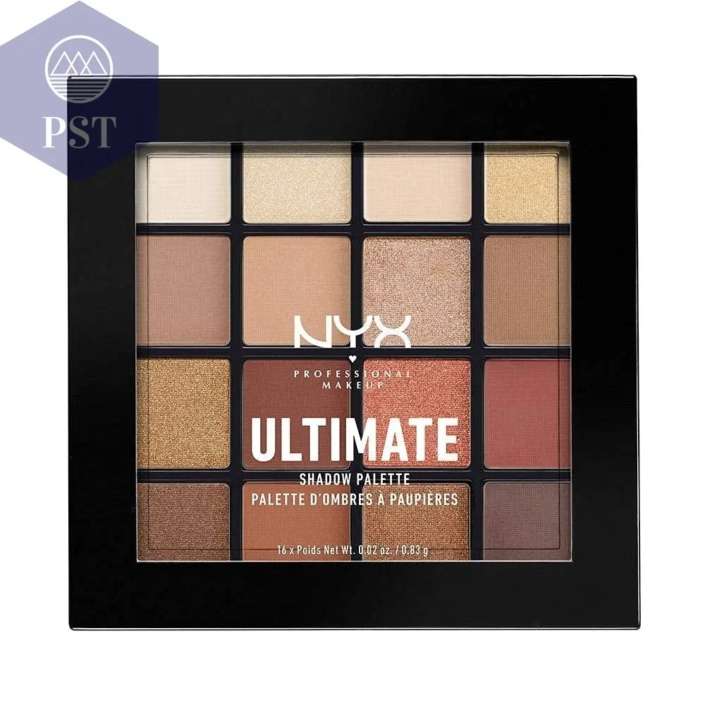 NYX Professional Makeup Lidschattenpalette Mit 16 Farbtönen, Intensives Und Langanhaltendes Finish, Vegane Formel Ohne Inhaltsstoffe Tierischen Ursprungs, Ultimate Shadow, Farbton: Warm Neutrals PST PS Tradings  PST PS Tradings Warm-Neutrals PST PS Tradings NYX Professional Makeup Lidschattenpalette Mit 16 Farbtönen, Intensives Und Langanhaltendes Finish, Vegane Formel Ohne Inhaltsstoffe Tierischen Ursprungs, Ultimate Shadow, Farbton: Warm Neutrals