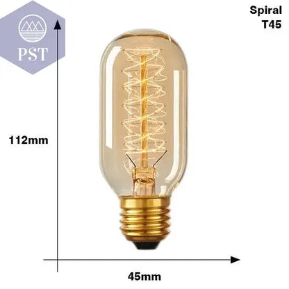 Retro Edison Light Bulb E27 220V 40W ST64 G80 G95 T10 T45 T185 A19 A60 Filament Incandescent Ampoule Bulbs Vintage Edison Lamp       PST PS Tradings