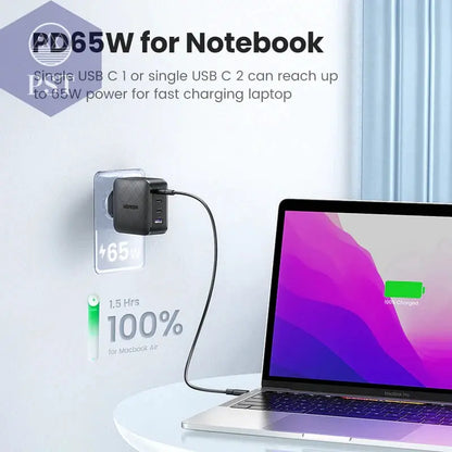 UGREEN 65W Gan Charger Quick Charge 4.0 3.0 Type C PD USB Charger with QC 4.0 3.0 Fast Charger for Iphone 14 13 12 Xiaomi Laptop PST PS Tradings  PST PS Tradings  PST PS Tradings UGREEN 65W Gan Charger Quick Charge 4.0 3.0 Type C PD USB Charger with QC 4.0 3.0 Fast Charger for Iphone 14 13 12 Xiaomi Laptop