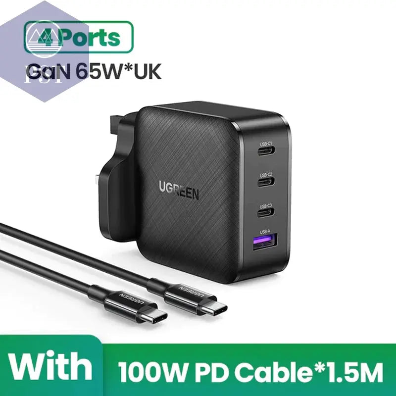 UGREEN 65W Gan Charger Quick Charge 4.0 3.0 Type C PD USB Charger with QC 4.0 3.0 Fast Charger for Iphone 14 13 12 Xiaomi Laptop PST PS Tradings  PST PS Tradings  PST PS Tradings UGREEN 65W Gan Charger Quick Charge 4.0 3.0 Type C PD USB Charger with QC 4.0 3.0 Fast Charger for Iphone 14 13 12 Xiaomi Laptop