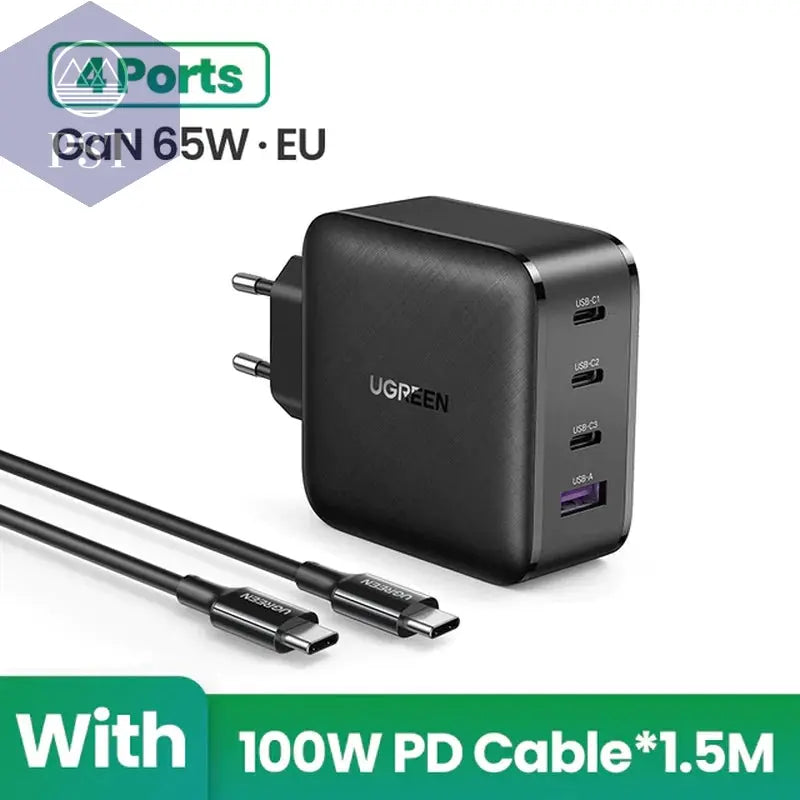 UGREEN 65W Gan Charger Quick Charge 4.0 3.0 Type C PD USB Charger with QC 4.0 3.0 Fast Charger for Iphone 14 13 12 Xiaomi Laptop PST PS Tradings  PST PS Tradings  PST PS Tradings UGREEN 65W Gan Charger Quick Charge 4.0 3.0 Type C PD USB Charger with QC 4.0 3.0 Fast Charger for Iphone 14 13 12 Xiaomi Laptop