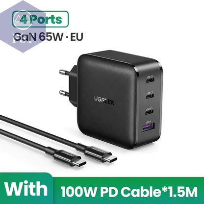 UGREEN 65W Gan Charger Quick Charge 4.0 3.0 Type C PD USB Charger with QC 4.0 3.0 Fast Charger for Iphone 14 13 12 Xiaomi Laptop PST PS Tradings  PST PS Tradings  PST PS Tradings UGREEN 65W Gan Charger Quick Charge 4.0 3.0 Type C PD USB Charger with QC 4.0 3.0 Fast Charger for Iphone 14 13 12 Xiaomi Laptop