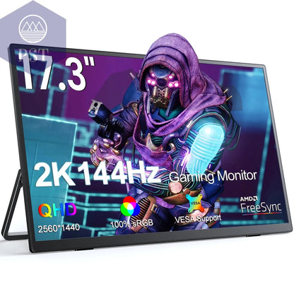 UPERFECT 2K 144Hz Portable Gaming Monitor 17.3 Inch HDR FreeSync HDMI Type C Second Screen For Laptop PC Mac Phone Game Console PST PS Tradings  PST PS Tradings 2K with Stand / UK Plug / Mexico PST PS Tradings UPERFECT 2K 144Hz Portable Gaming Monitor 17.3 Inch HDR FreeSync HDMI Type C Second Screen For Laptop PC Mac Phone Game Console